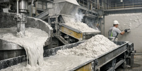 Industrial desulfurized gypsum picture
