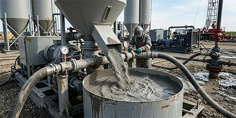 Fixation of wells in oil fields  picture