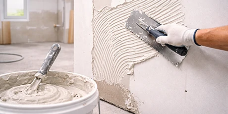Gypsum-based adhesive mortars picture