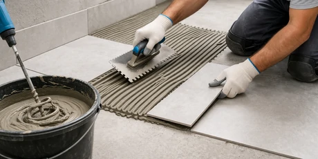Two-component ceramic tile adhesive picture